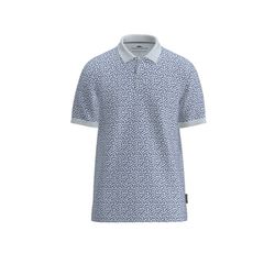 Fynch Hatton Poloshirt mit Allover-Print  - blau (607)