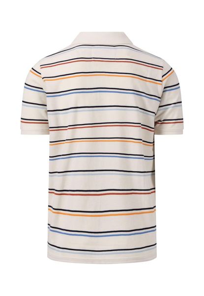 Fynch Hatton Polo shirt with stripe pattern - white (823)