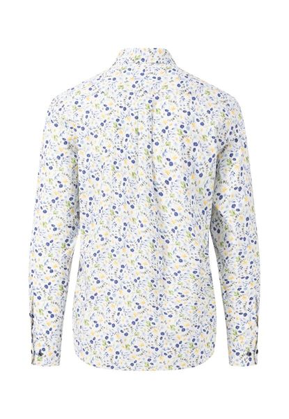 Fynch Hatton Shirt with all-over print - yellow/blue (106)