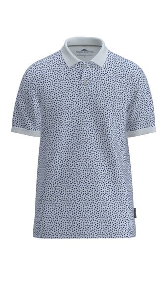 Fynch Hatton Polo shirt with all-over print  - blue (607)