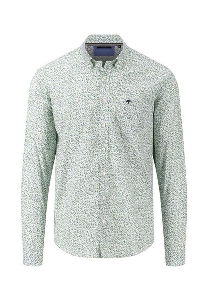Fynch Hatton Hemd mit Allover-Print - grün (711)