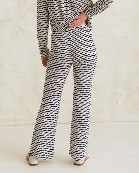 Yerse Striped trousers - white/black (255)
