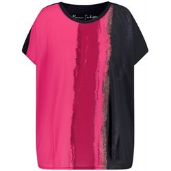 Samoon Blusenshirt mit Material-Mix - pink (03442)
