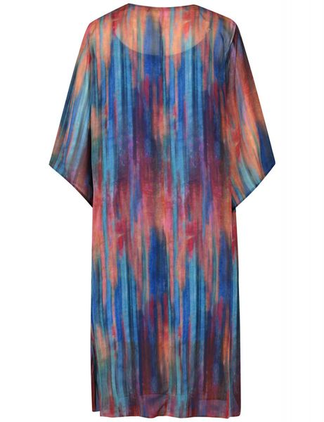 Samoon  Chiffon dress with a slip - blue (08842)