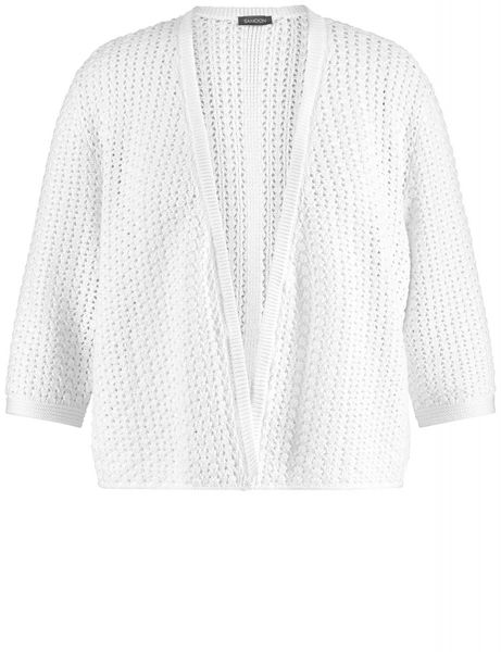 Samoon Openwork knit cardigan   - beige/white (09600)