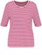 Samoon Striped top with a ribbed texture  - pink (03323)
