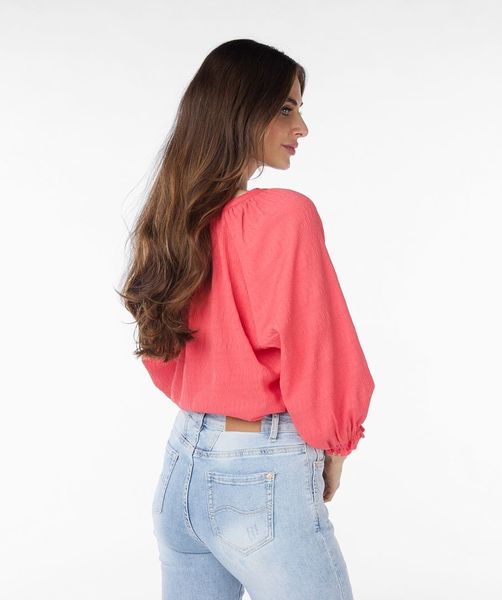 Esqualo Blouse with puff sleeves - red (Strawberry)