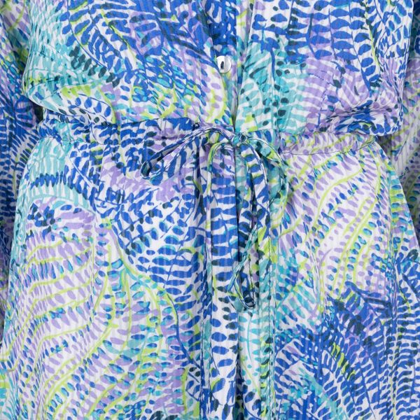 Esqualo Minikleid mit Allovermuster - grün/blau (PRINT)