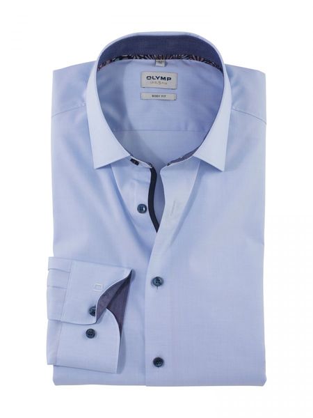 Olymp Body Fit: Business shirt - blue (10)