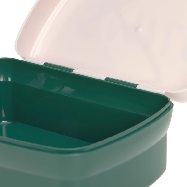 Lässig Brotdose & Trinkflasche Set - weiß/grün (Vert Ocean)