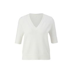 s.Oliver Black Label Knitted top with an openwork pattern  - white (0200)