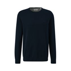 s.Oliver Red Label Knitted sweater with logo embroidery - blue (5978)