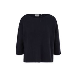 comma CI Knitted sweater with contrasting details - blue (5996)