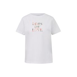 comma T-Shirt mit Frontprint  - weiß (01E2)