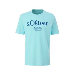 s.Oliver Red Label T-shirt avec label imprimé - vert/bleu (60D1)