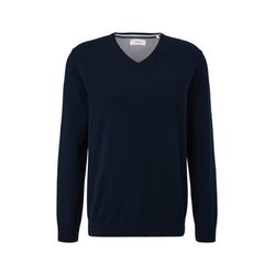 s.Oliver Red Label Knitted jumper with logo embroidery  - blue (5978)