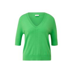 s.Oliver Black Label Knitted top with an openwork pattern  - green (7591)