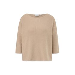 comma CI Knitted sweater with contrasting details - brown (8212)