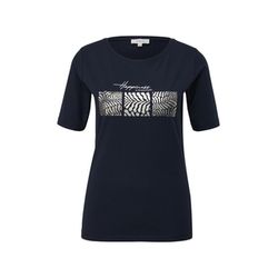 s.Oliver Red Label T-Shirt mit Frontprint  - blau (59D3)