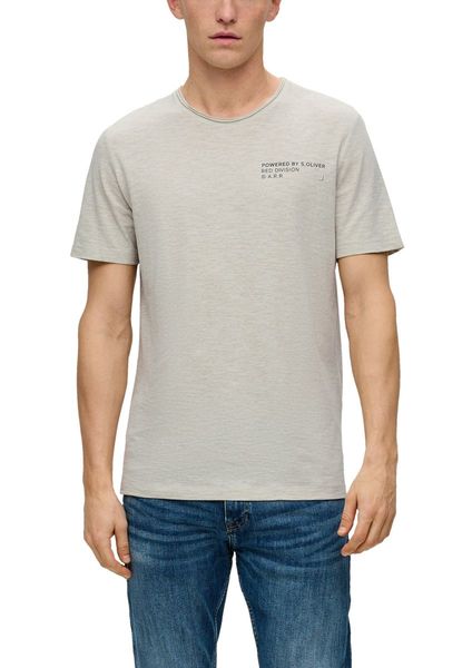 s.Oliver Red Label T-Shirt mit Flammgarnstruktur  - weiß (01W1)
