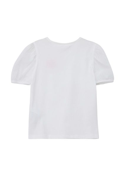 s.Oliver Red Label T-shirt avec détail de paillettes - blanc (0100)