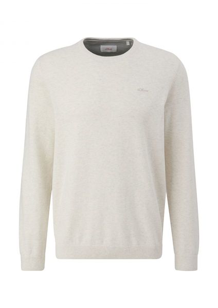 s.Oliver Red Label Pull en tricot avec logo brodé - blanc (03W0)