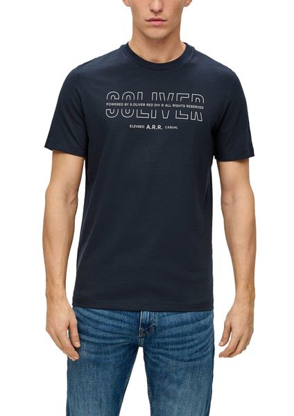 s.Oliver Red Label T-shirt avec logo imprimé - bleu (59D1)
