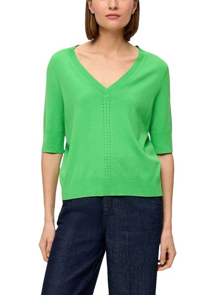 s.Oliver Black Label Knitted top with an openwork pattern  - green (7591)