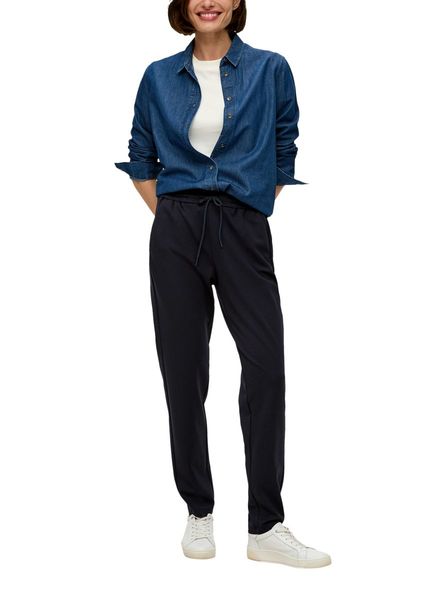 s.Oliver Red Label Relaxed: jogging pants in interlock jersey  - blue (5959)