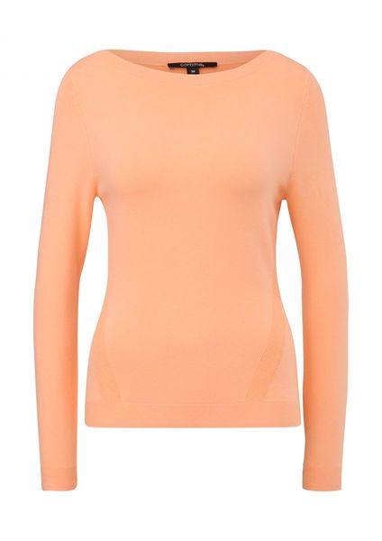 comma Knitted jumper with ribbed trim - orange (2102)