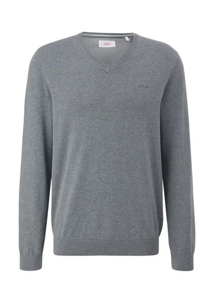 s.Oliver Red Label Knitted jumper with logo embroidery  - gray (92W0)