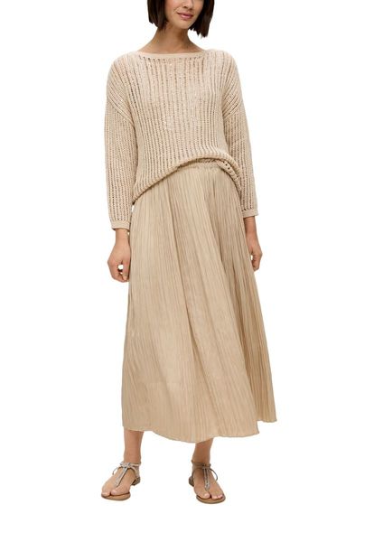 s.Oliver Black Label Pleated midi skirt  - beige (8120)