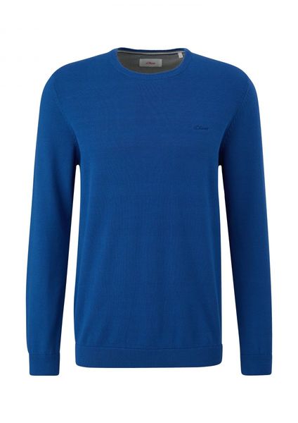 s.Oliver Red Label Pull en tricot avec logo brodé - bleu (5620)