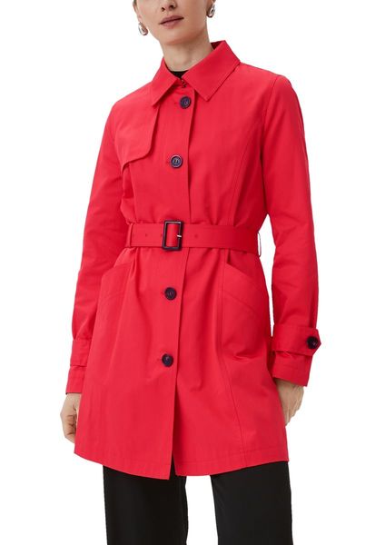 comma Trench-coat ajusté avec ceinture à nouer - rouge (3214)