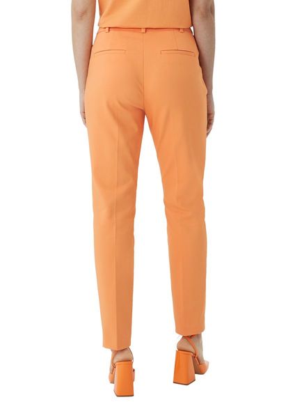 comma Slim : pantalon à plis - orange (2236)