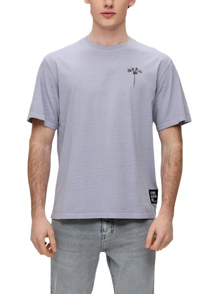 Q/S designed by T-shirt imprimé en pur coton  - violet (48D0)