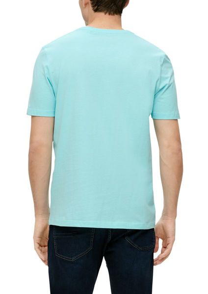 s.Oliver Red Label T-Shirt mit Label-Print - grün/blau (60D1)