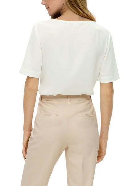 s.Oliver Black Label Short-sleeved blouse with a round neckline  - white (0200)