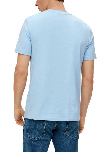 s.Oliver Red Label T-shirt en coton avec impression sur le devant  - bleu (50F1)