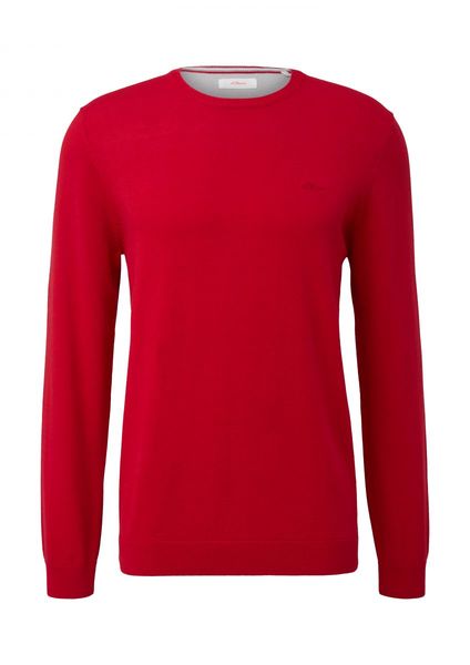 s.Oliver Red Label Knitted sweater with logo embroidery - red (3160)