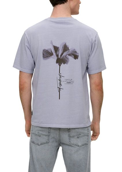 Q/S designed by T-shirt imprimé en pur coton  - violet (48D0)