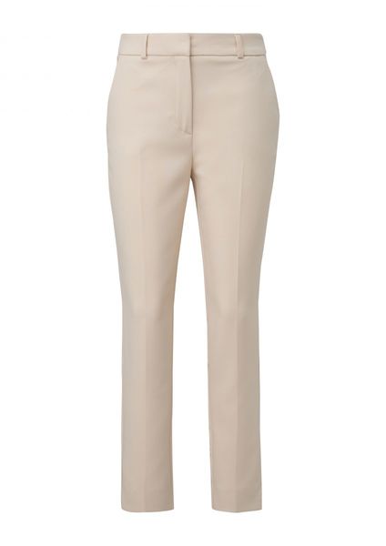 comma Regular fit: trousers with pressed pleats  - beige (8102)