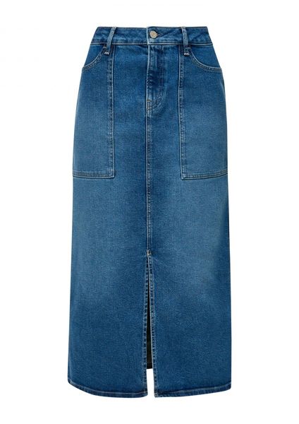 s.Oliver Red Label Jupe en jean avec fente de marche  - bleu (54Z6)