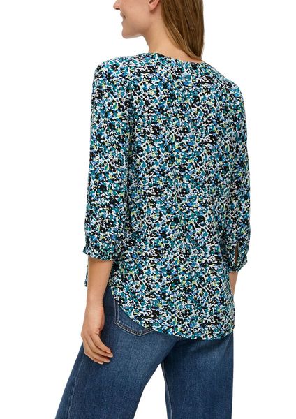 s.Oliver Red Label Tunic blouse with an all-over print   - blue/black (99A0)