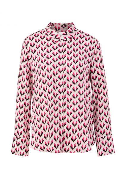 s.Oliver Black Label Long shirt blouse made of pure viscose - pink (41B1)