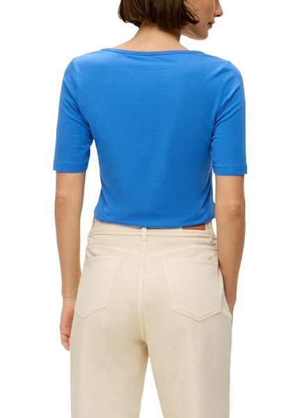 s.Oliver Red Label T-shirt en jersey à encolure dégagée  - bleu (5531)