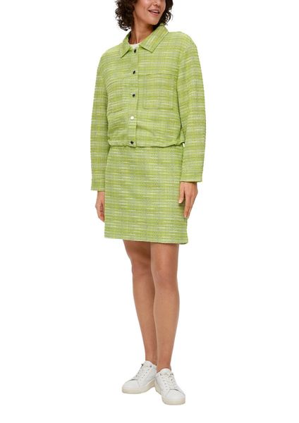 s.Oliver Red Label Bouclé jacket in a boxy fit   - green (7423)