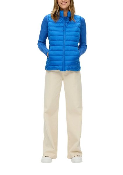 s.Oliver Red Label Quilted vest with stand-up collar - blue (5531)