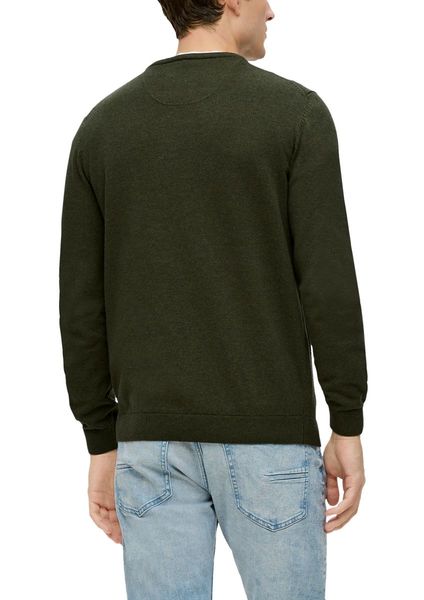 s.Oliver Red Label Knitted sweater with logo embroidery - green (79W0)