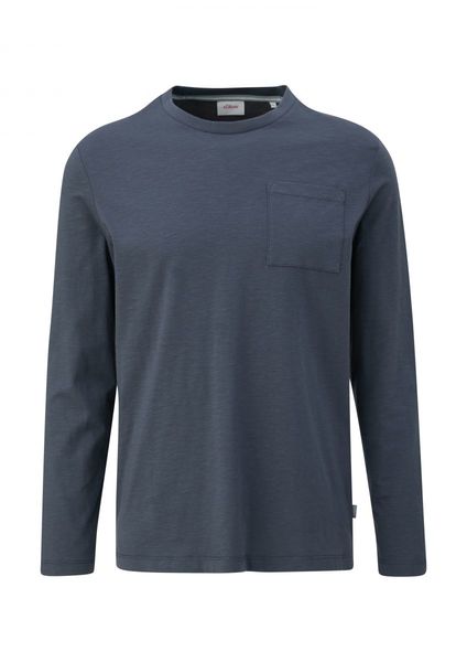 s.Oliver Red Label T-Shirt Manches longues avec structure en fil de flamme   - bleu (5777)
